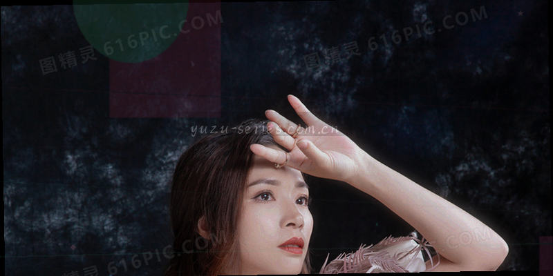 点阵和曲线构成的数据可视化装饰